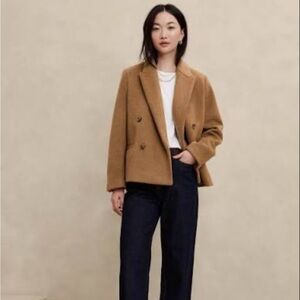 Banana Republic Factory Brushed Blazer Coat